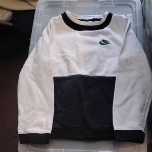 Nike Two-Tone Black and White Crewneck Sweater